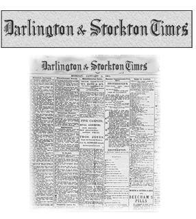 (Picture of masthead of the Darlington and Stockton Times)