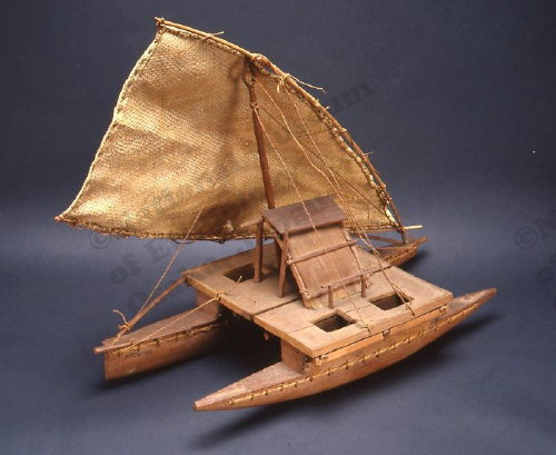 Model boat from the Samoan Islands
